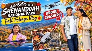 Shenandoah National Parkలో Fall Foliage చూడడానికి వెళ్తే Drone Crash అయ్యింది! | US Telugu Vlogs