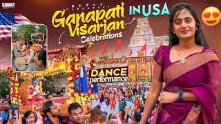 Ganapati Visarjan Celebrations in the USA — Dhol, Dance & Festivities