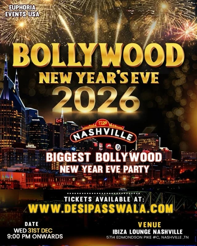 Nashville Bollywood New Year's eve Desi Party @ Ibiza Lounge